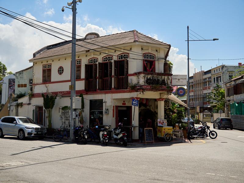 Street corner store different angle, Penang, Malaysia
