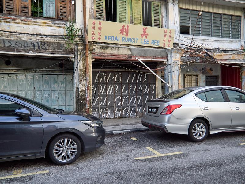 Give me your liver, I'll give you my heart street art, Penang, Malaysia