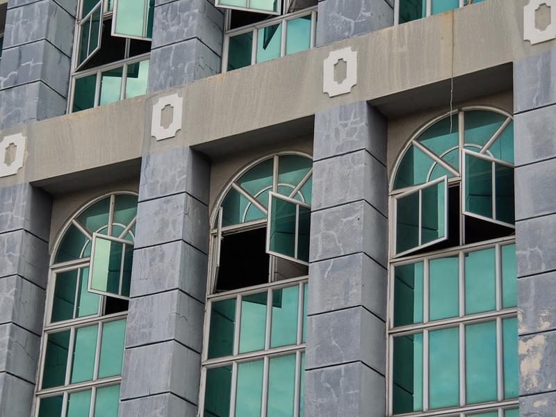 Windows and reflections, Penang, Malaysia