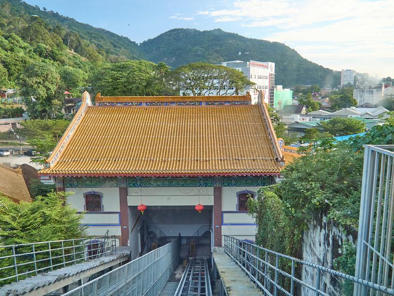 Taking the funicular to the next level, Kek Lok Si Temple, Penang, Malaysia