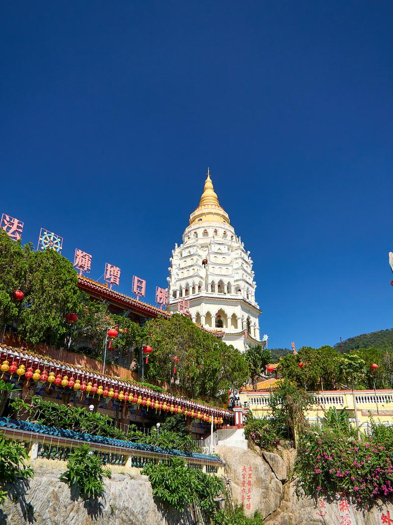 Pagoda and temple grounds architecture, Kek Lok Si Temple, Penang, Malaysia
