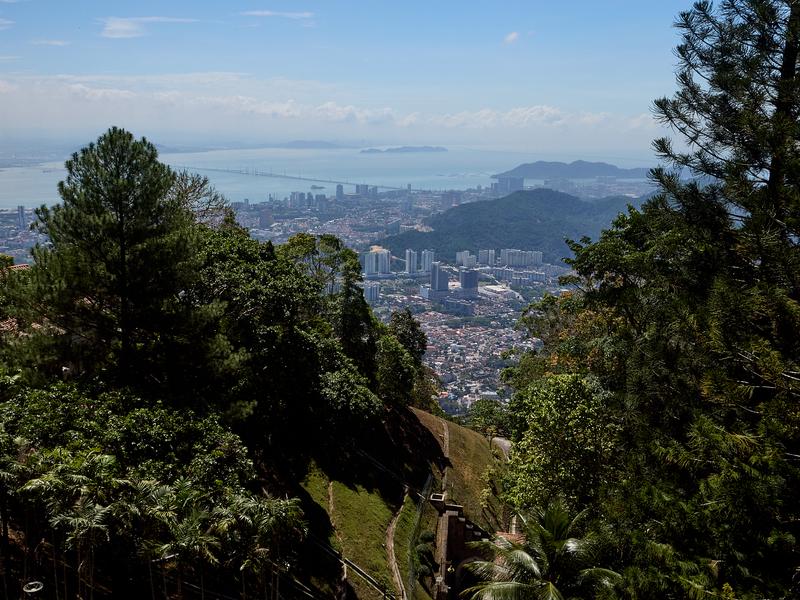Cityscape from the top of the funicular, Penang Hill, Penang, Malaysia