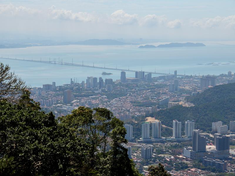 Another cityscape from the top of the funicular, Penang Hill, Penang, Malaysia