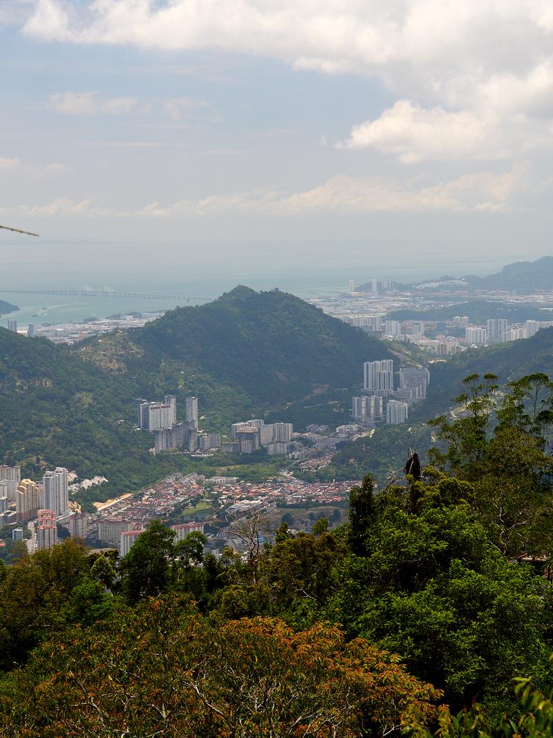 City view from the top of a 360 elevated walking track, The Habitat, Penang Hill, Penang, Malaysia