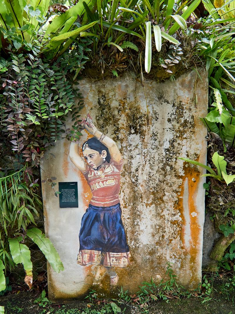 Indian girl artwork, The Habitat, Penang Hill, Penang, Malaysia