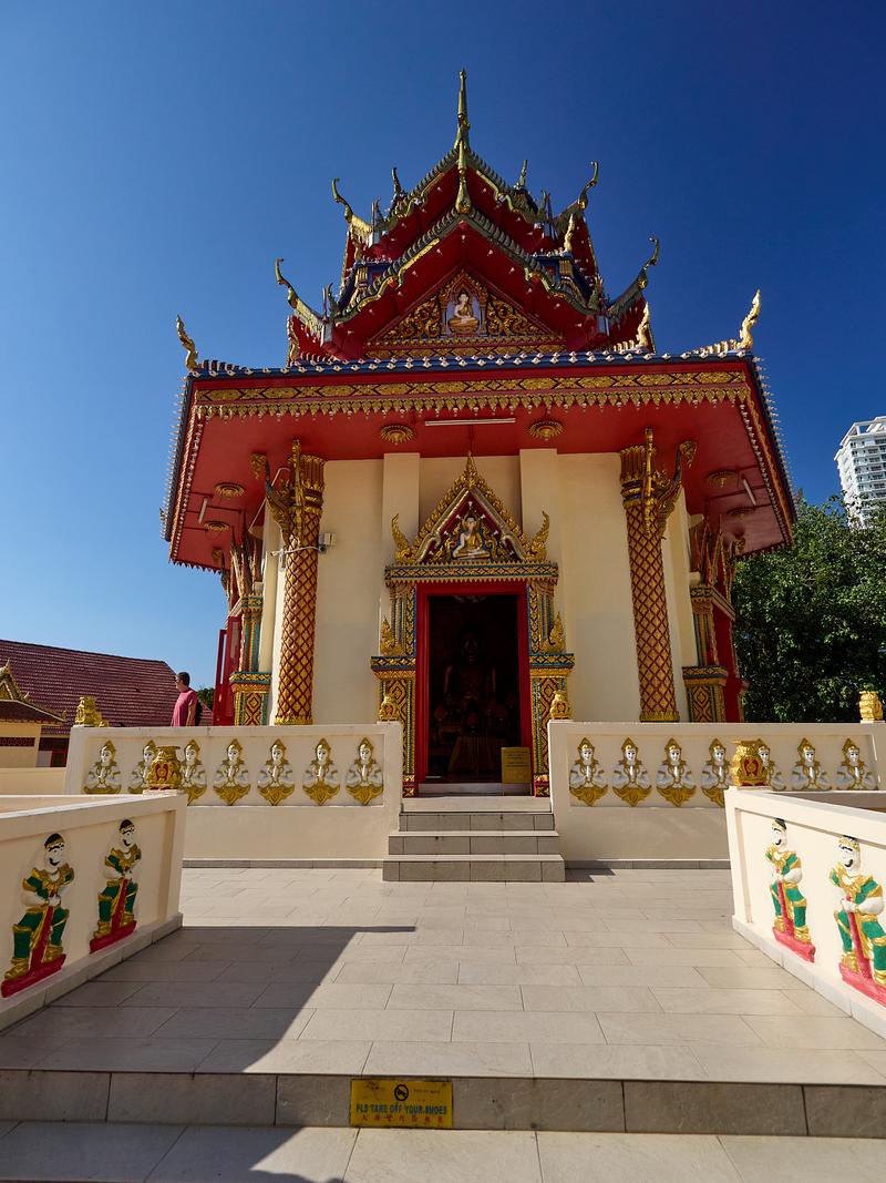 Buddah statue, exterior view, Wat Chayamangkalaram Thai Buddhist Temple, Penang, Malaysia