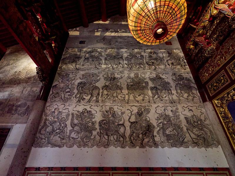 Interior of Leong San Tong Khoo Kongsi Clan house, Penang, Malaysia