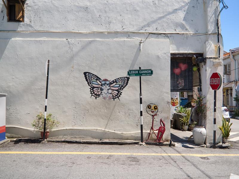 Cat with butterfly wings, Penang, Malaysia