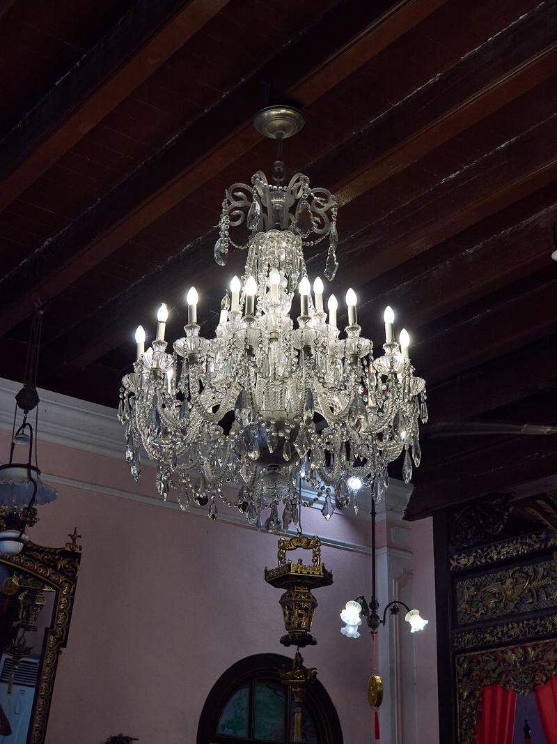 Chandellior inside the Green Mansion, Penang, Malaysia